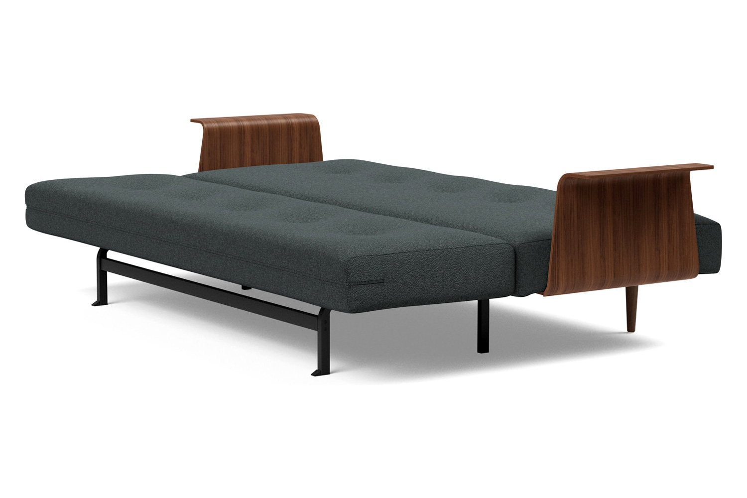 Innovation Living Recast Plus Sofa Bed Dark Styletto with Arms - 534 Bouclé Black Raven