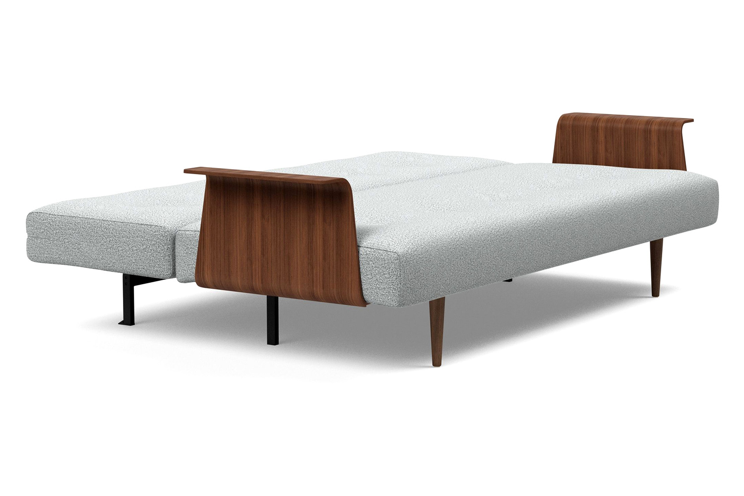 Innovation Living Recast Plus Sofa Bed Dark Styletto with Arms - 538 Melange Light Gray