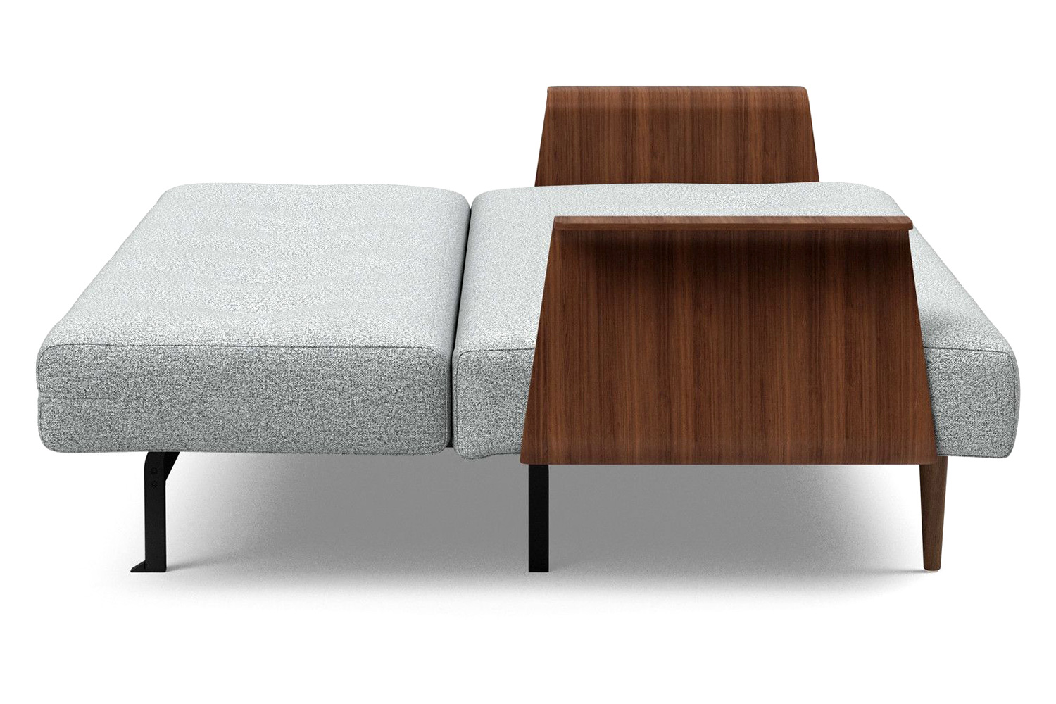 Innovation Living Recast Plus Sofa Bed Dark Styletto with Arms - 538 Melange Light Gray