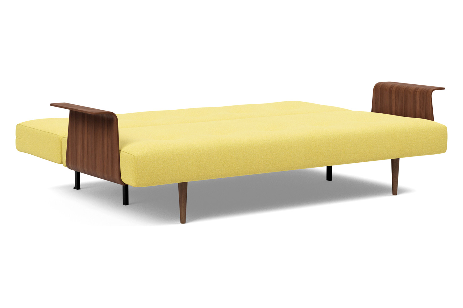 Innovation Living Recast Plus Sofa Bed Dark Styletto with Arms - 554 Soft Mustard Flower
