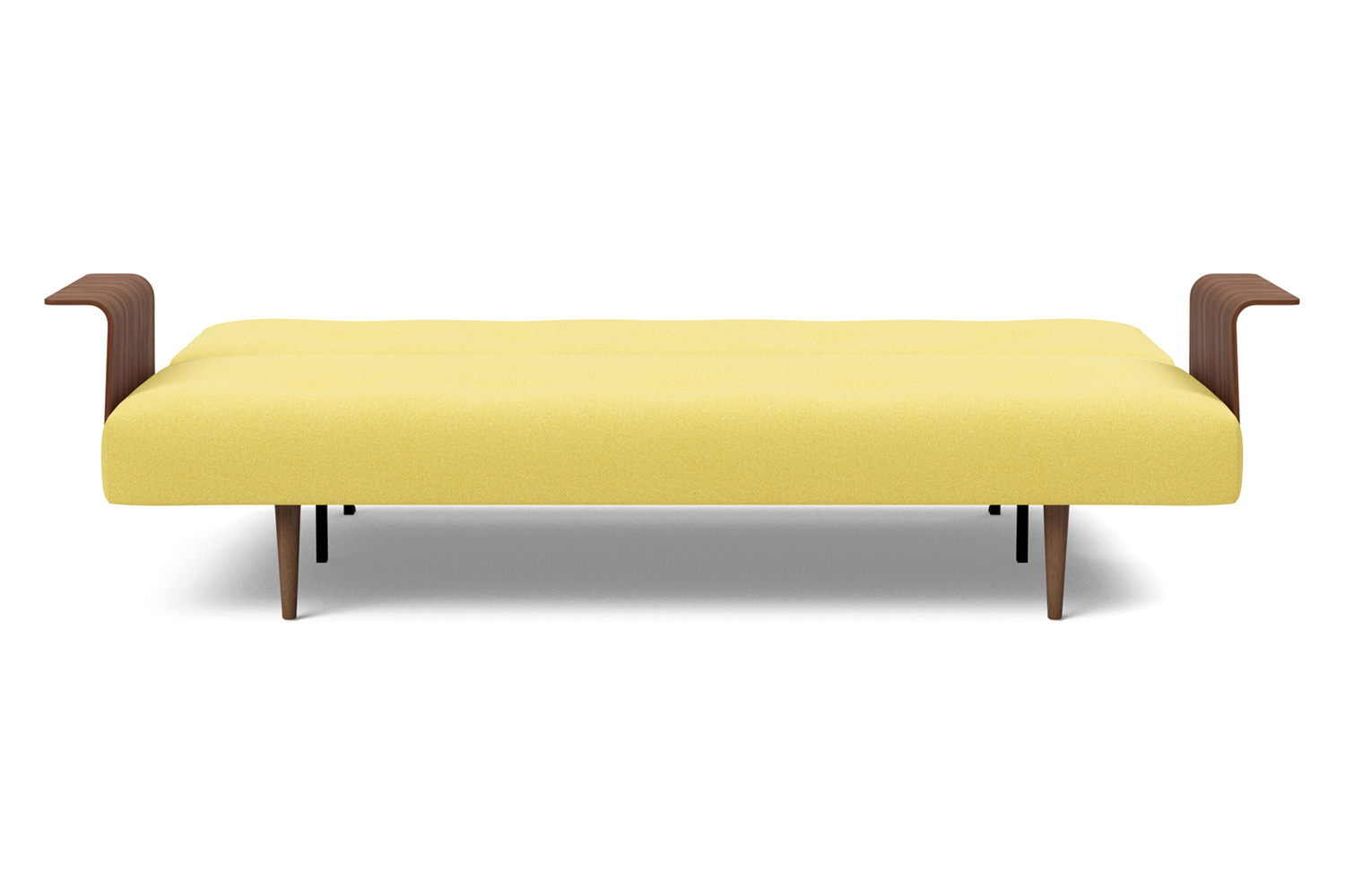 Innovation Living Recast Plus Sofa Bed Dark Styletto with Arms - 554 Soft Mustard Flower
