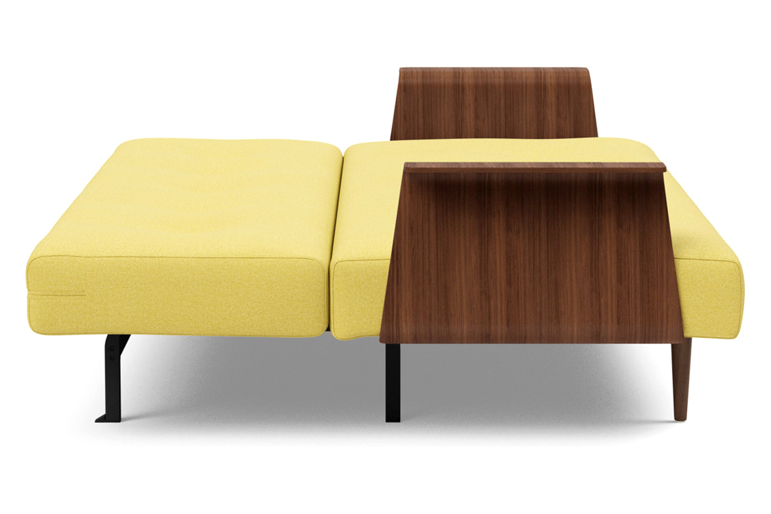 Innovation Living Recast Plus Sofa Bed Dark Styletto with Arms - 554 Soft Mustard Flower