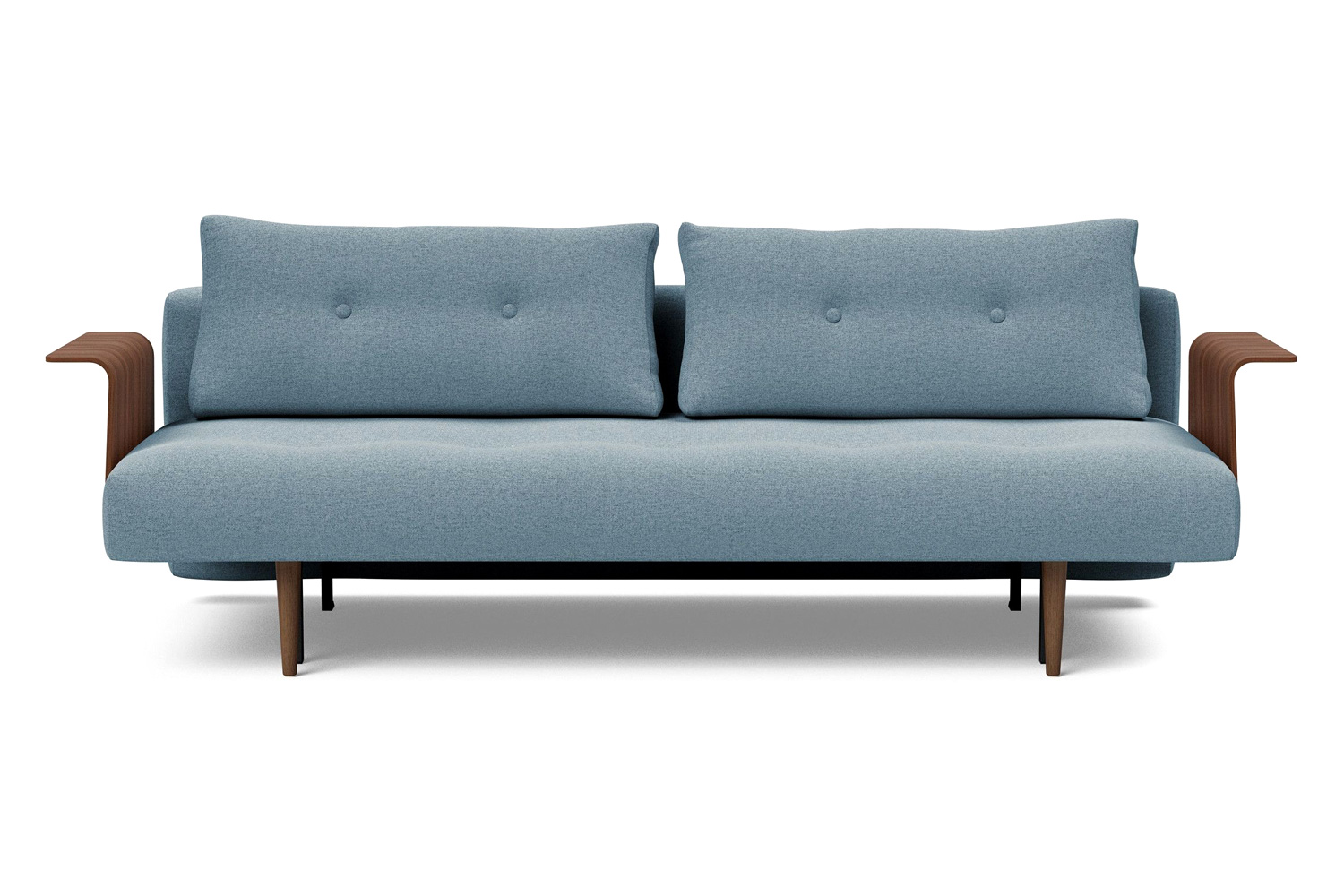 Innovation Living Recast Plus Sofa Bed Dark Styletto with Arms - 558 Soft Indigo