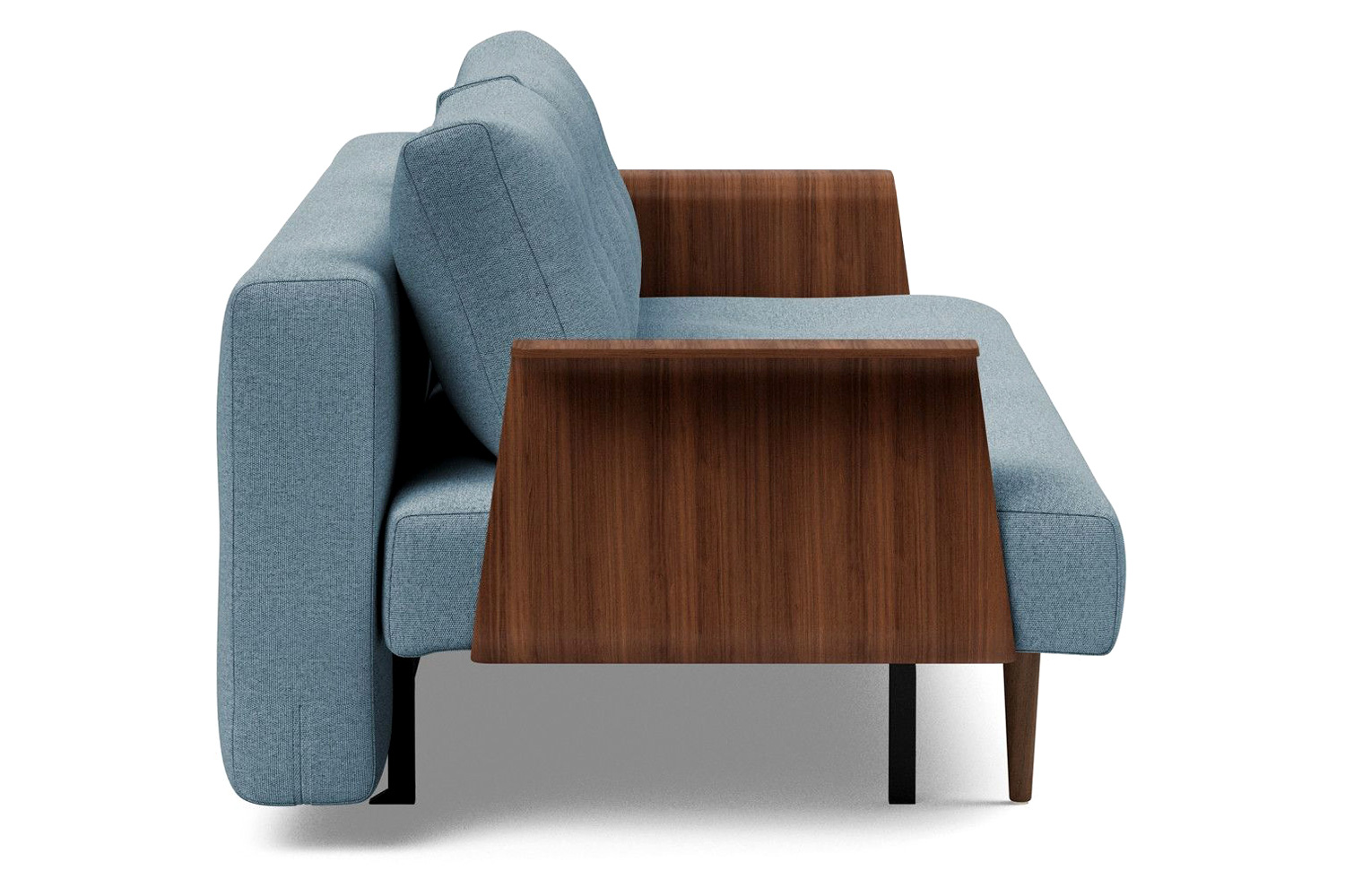 Innovation Living Recast Plus Sofa Bed Dark Styletto with Arms - 558 Soft Indigo