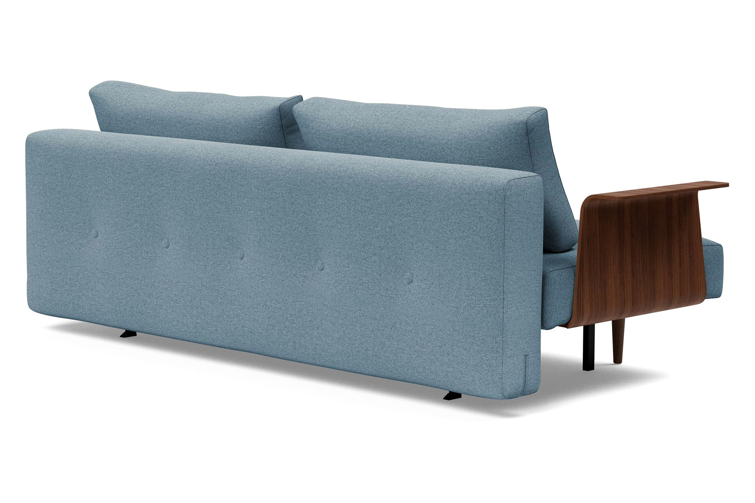 Innovation Living Recast Plus Sofa Bed Dark Styletto with Arms - 558 Soft Indigo