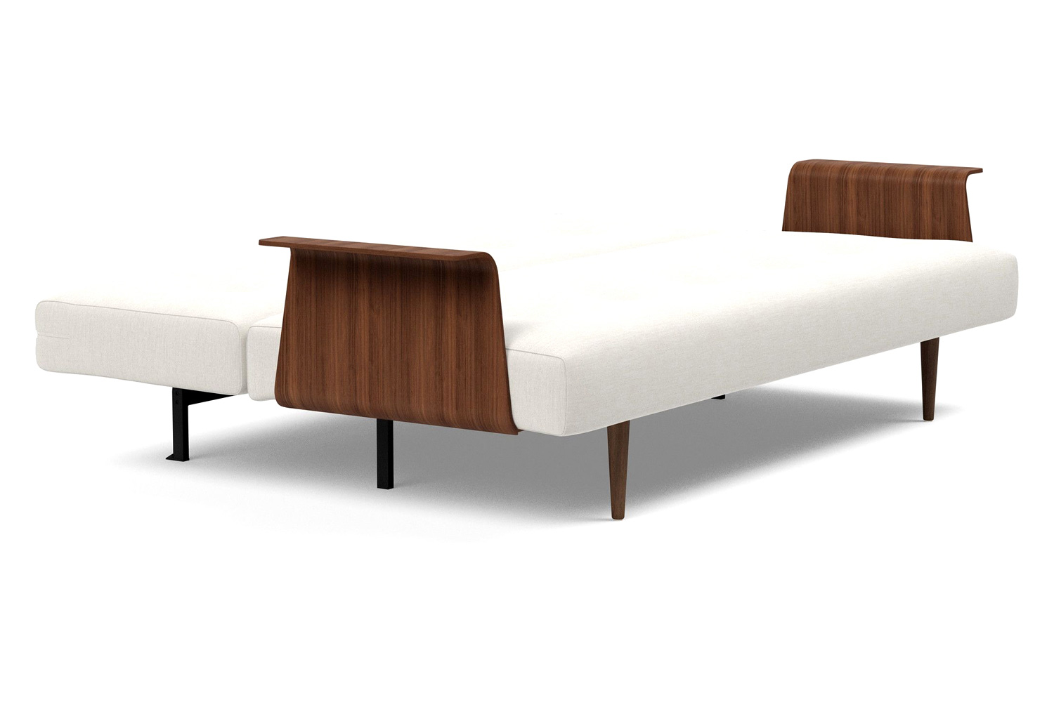 Innovation Living Recast Plus Sofa Bed Dark Styletto with Arms - 574 Vivus Dusty Off White