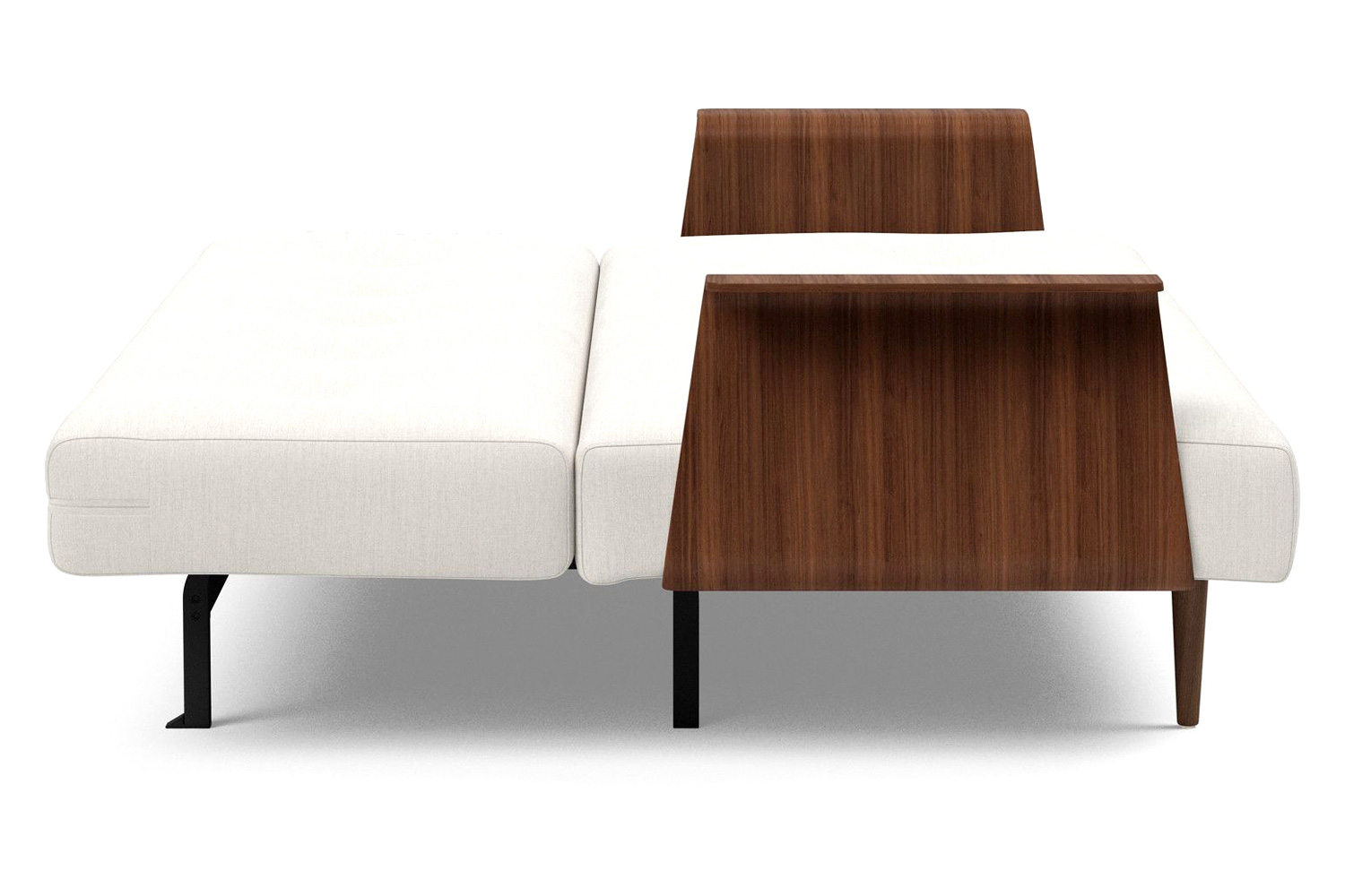 Innovation Living Recast Plus Sofa Bed Dark Styletto with Arms - 574 Vivus Dusty Off White