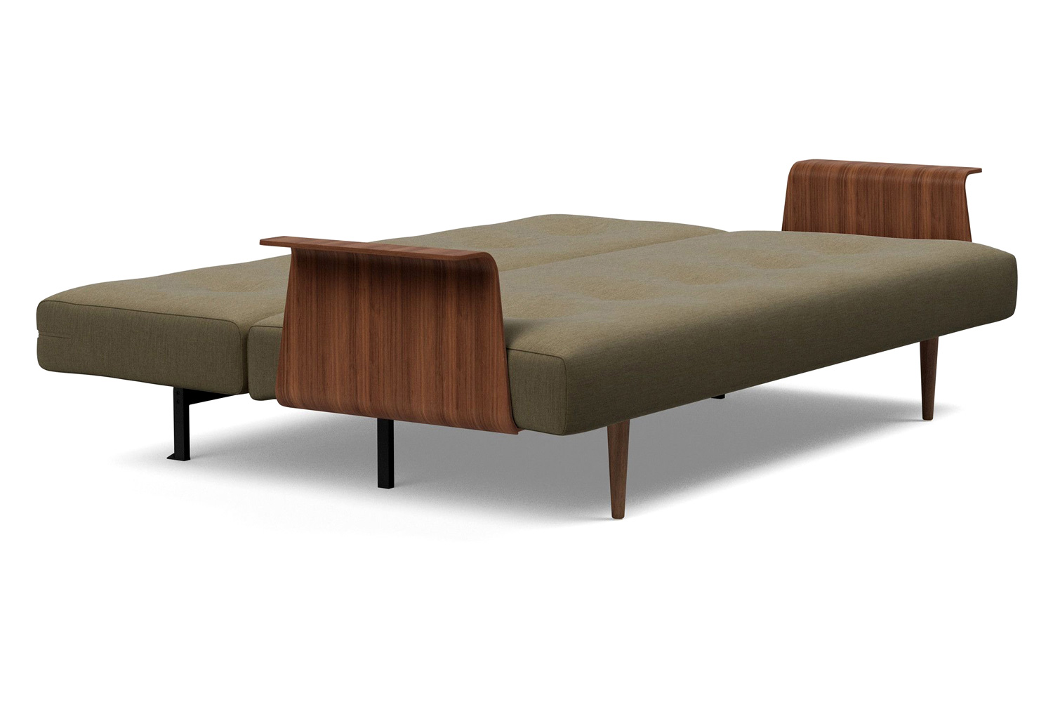 Innovation Living Recast Plus Sofa Bed Dark Styletto with Arms - 575 Vivus Dusty Olive
