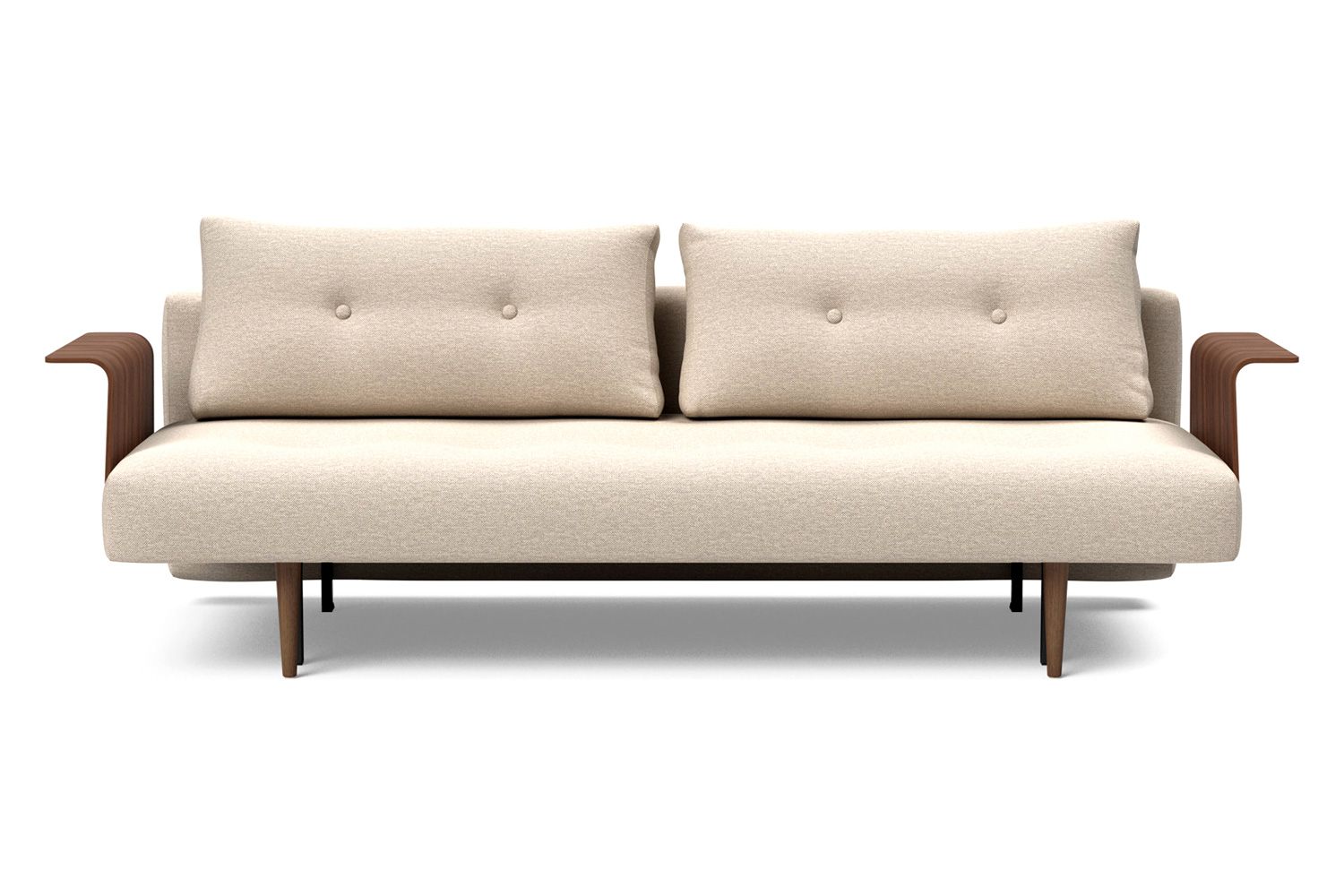 Innovation Living Recast Plus Sofa Bed Dark Styletto with Arms - 584 Argus Natural