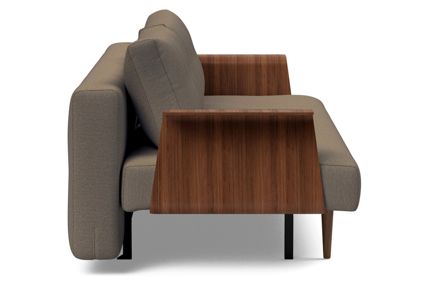 Innovation Living Recast Plus Sofa Bed Dark Styletto with Arms - 585 Argus Brown