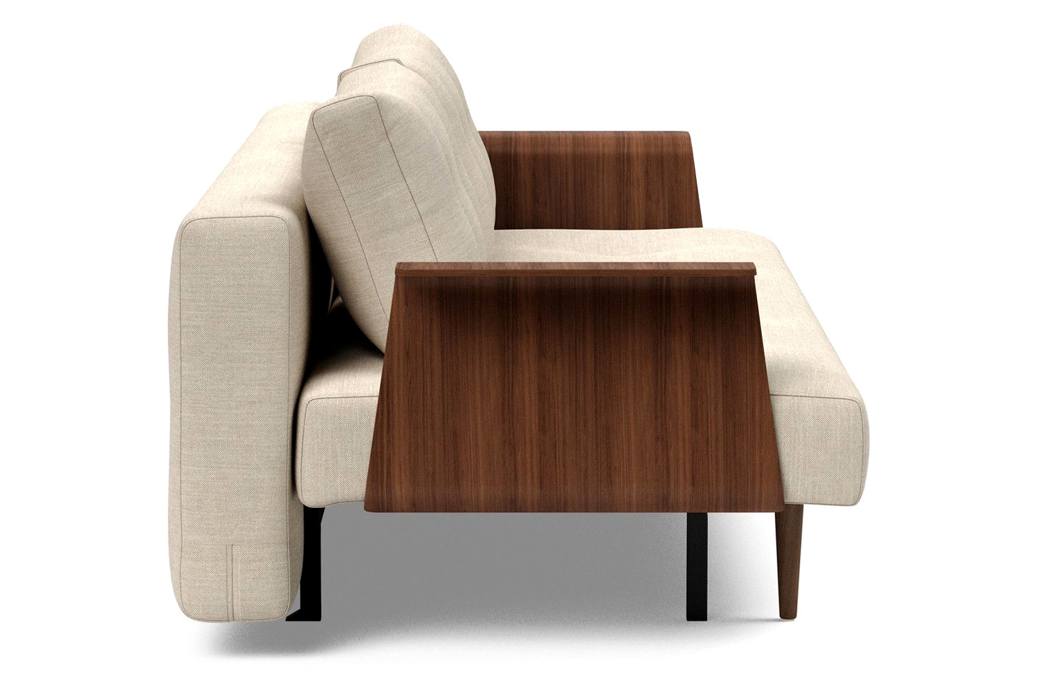 Innovation Living Recast Plus Sofa Bed Dark Styletto with Arms - 586 Phobos Latte