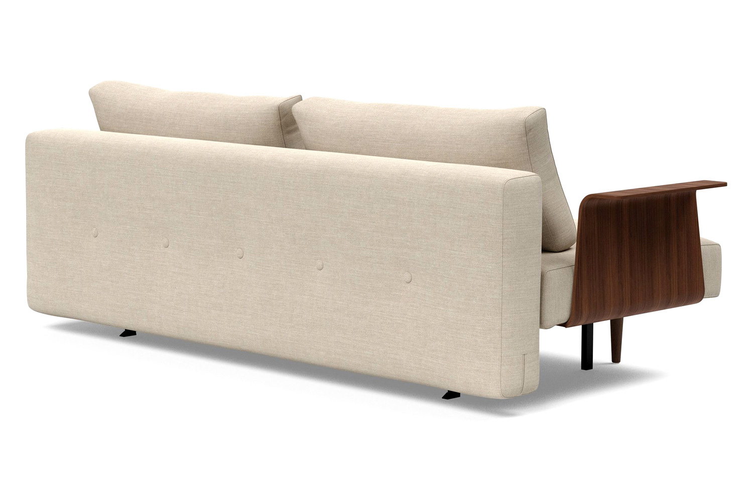 Innovation Living Recast Plus Sofa Bed Dark Styletto with Arms - 586 Phobos Latte