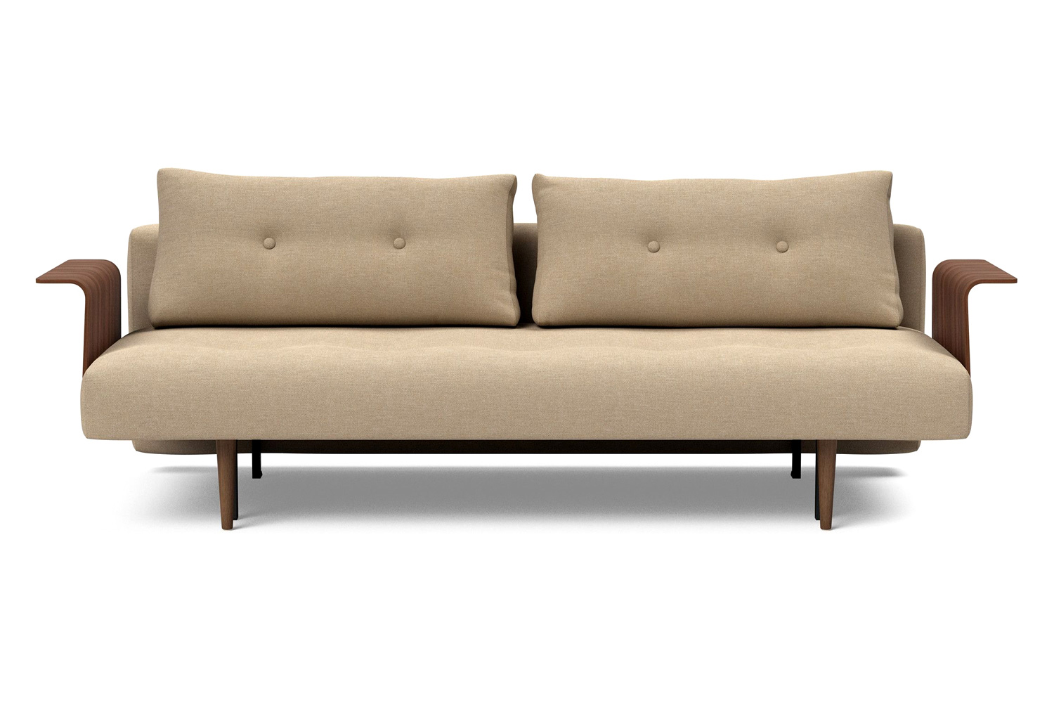 Innovation Living Recast Plus Sofa Bed Dark Styletto with Arms - 587 Phobos Mocha