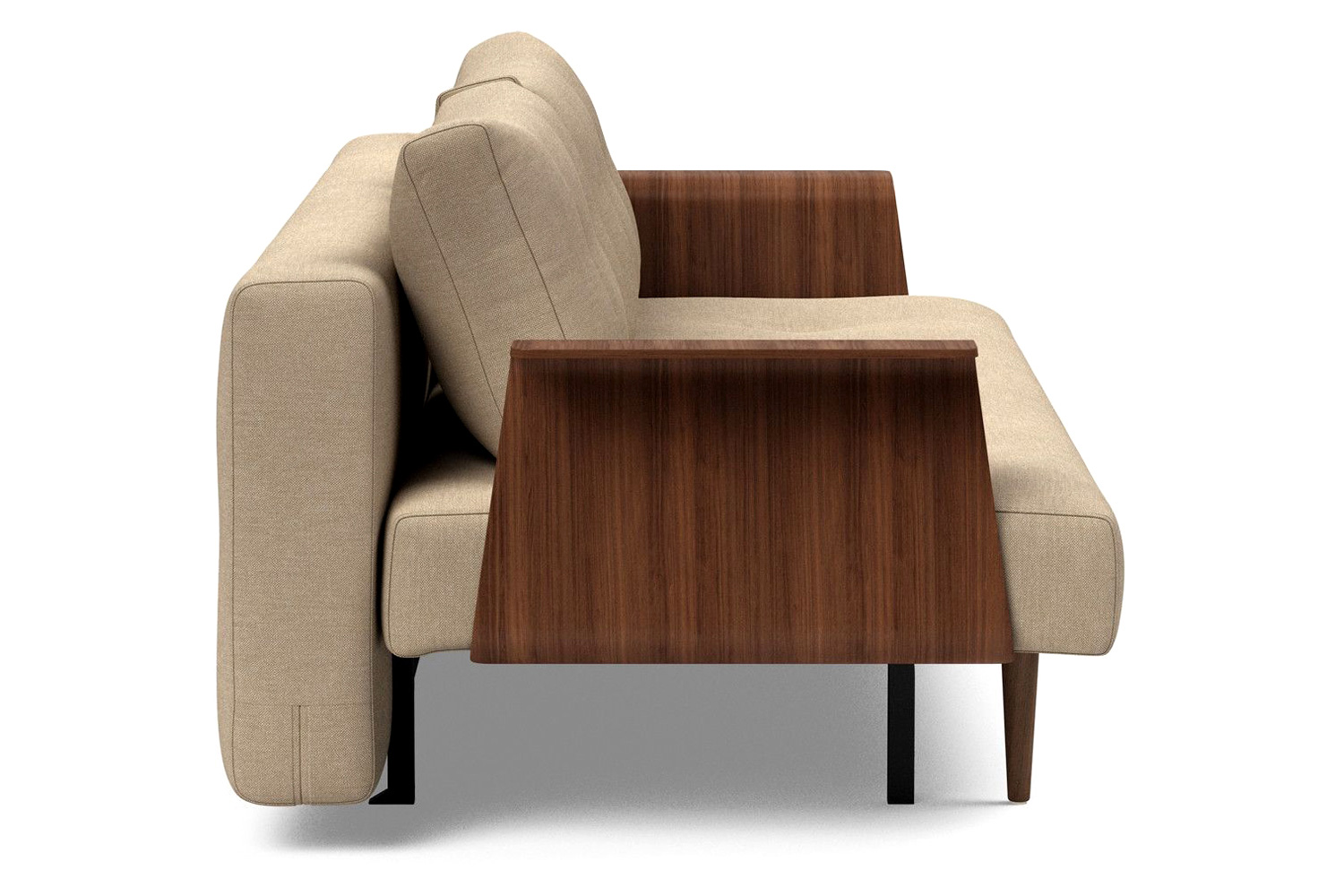 Innovation Living Recast Plus Sofa Bed Dark Styletto with Arms - 587 Phobos Mocha