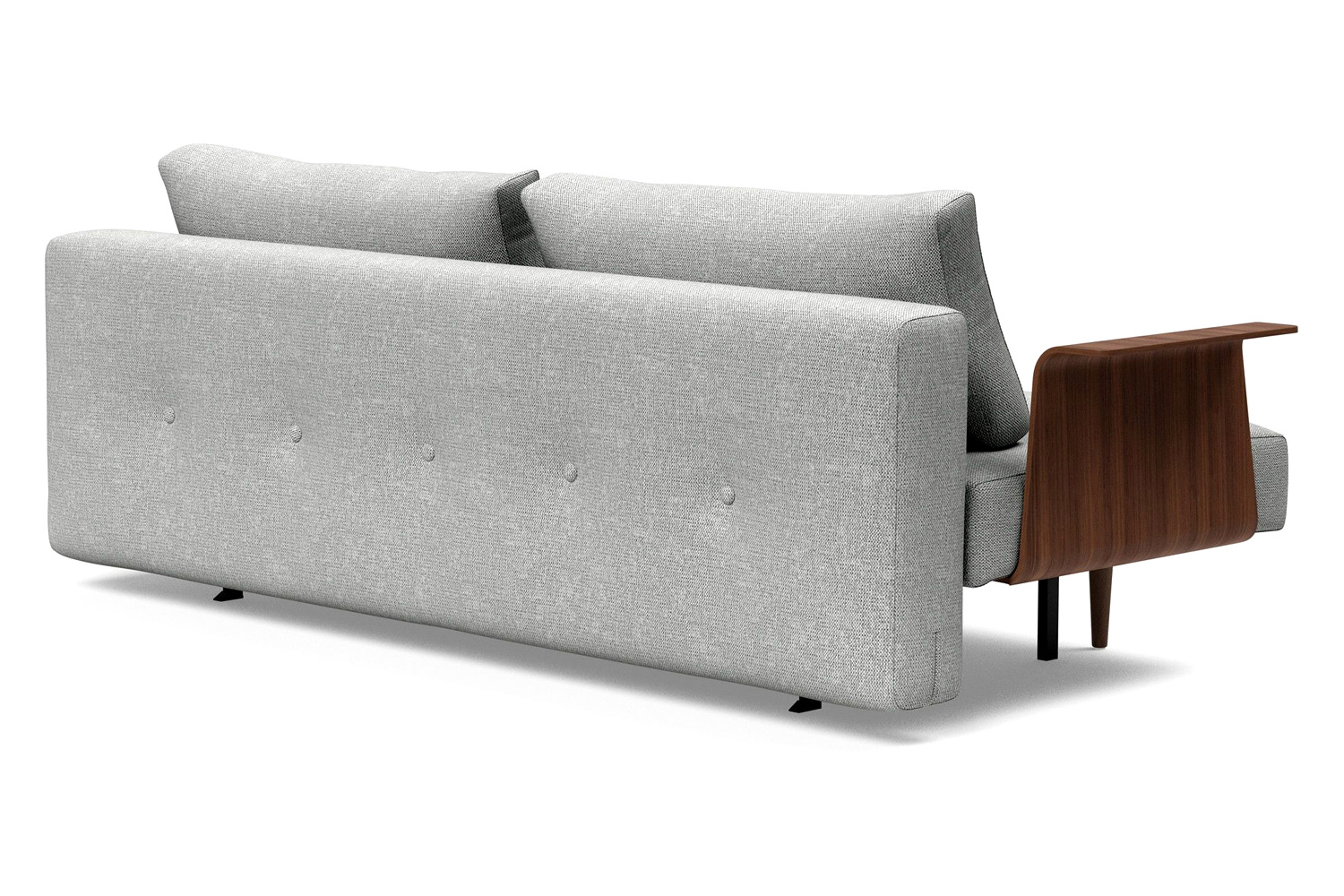 Innovation Living Recast Plus Sofa Bed Dark Styletto with Arms - 590 Micro Check Gray