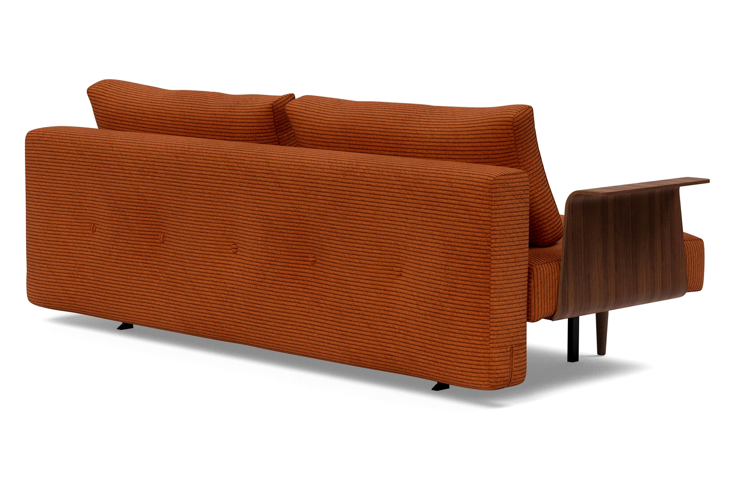 Innovation Living Recast Plus Sofa Bed Dark Styletto with Arms - 595 Corduroy Burnt Orange