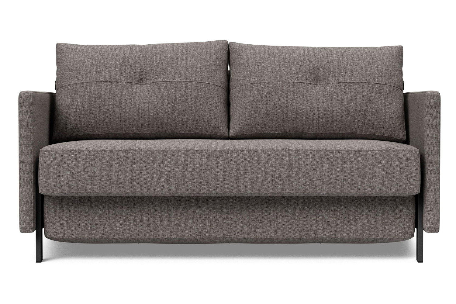 Innovation Living Cubed Full Size Sofa Bed with Arms - 521 Mixed Dance Gray