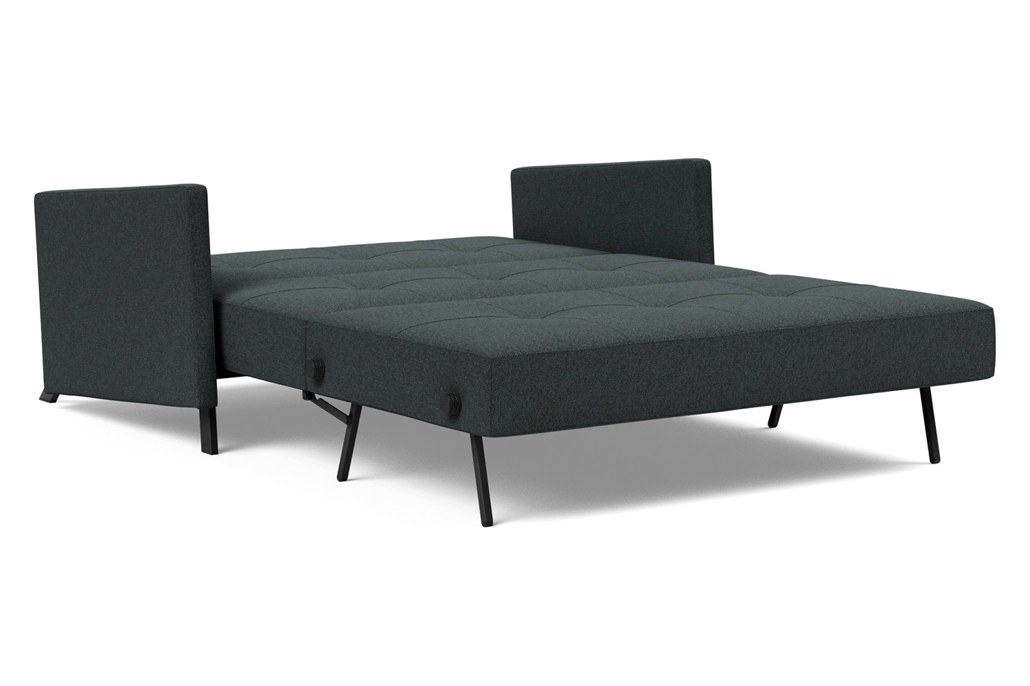 Innovation Living Cubed Full Size Sofa Bed with Arms - 534 Bouclé Black Raven