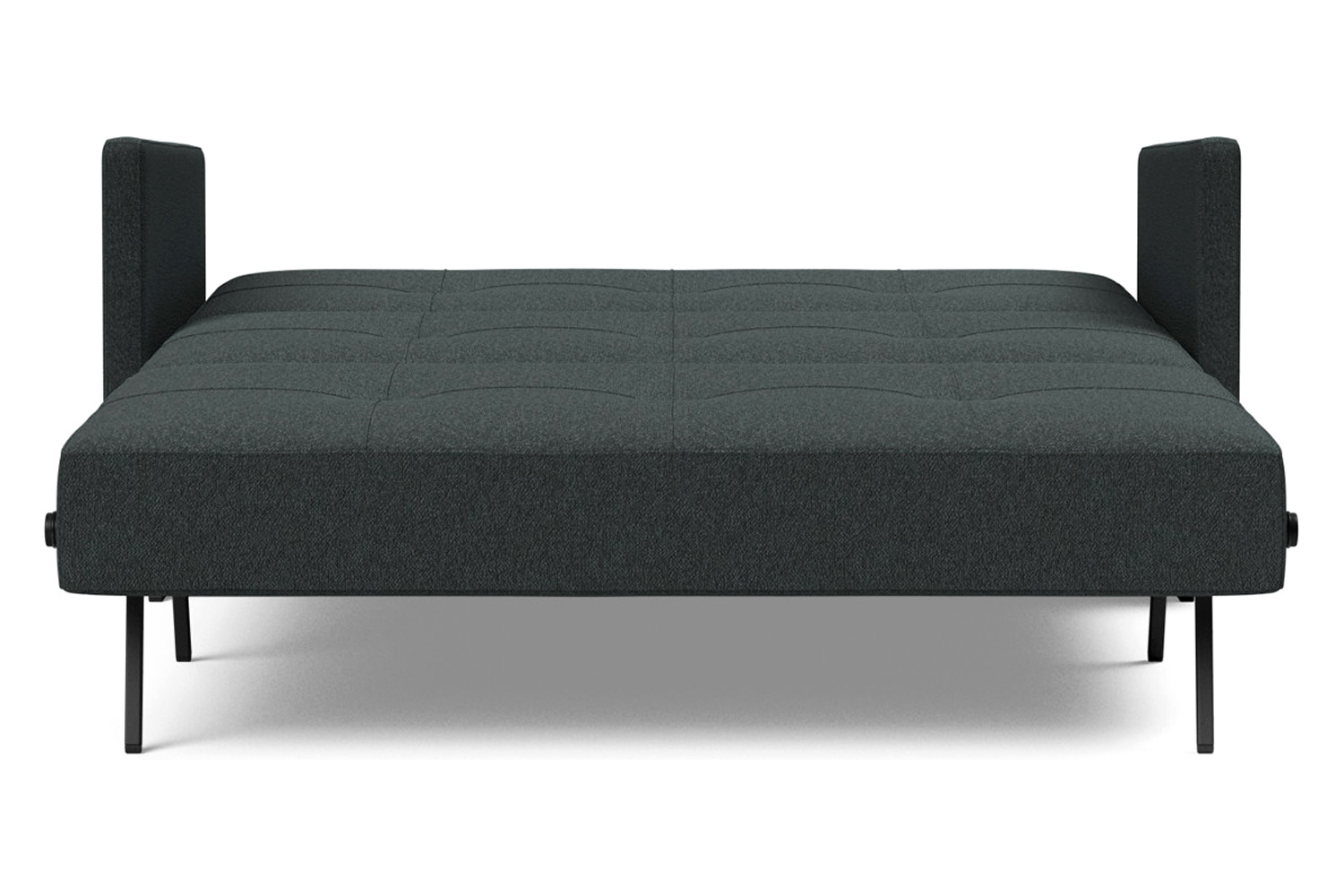Innovation Living Cubed Full Size Sofa Bed with Arms - 534 Bouclé Black Raven