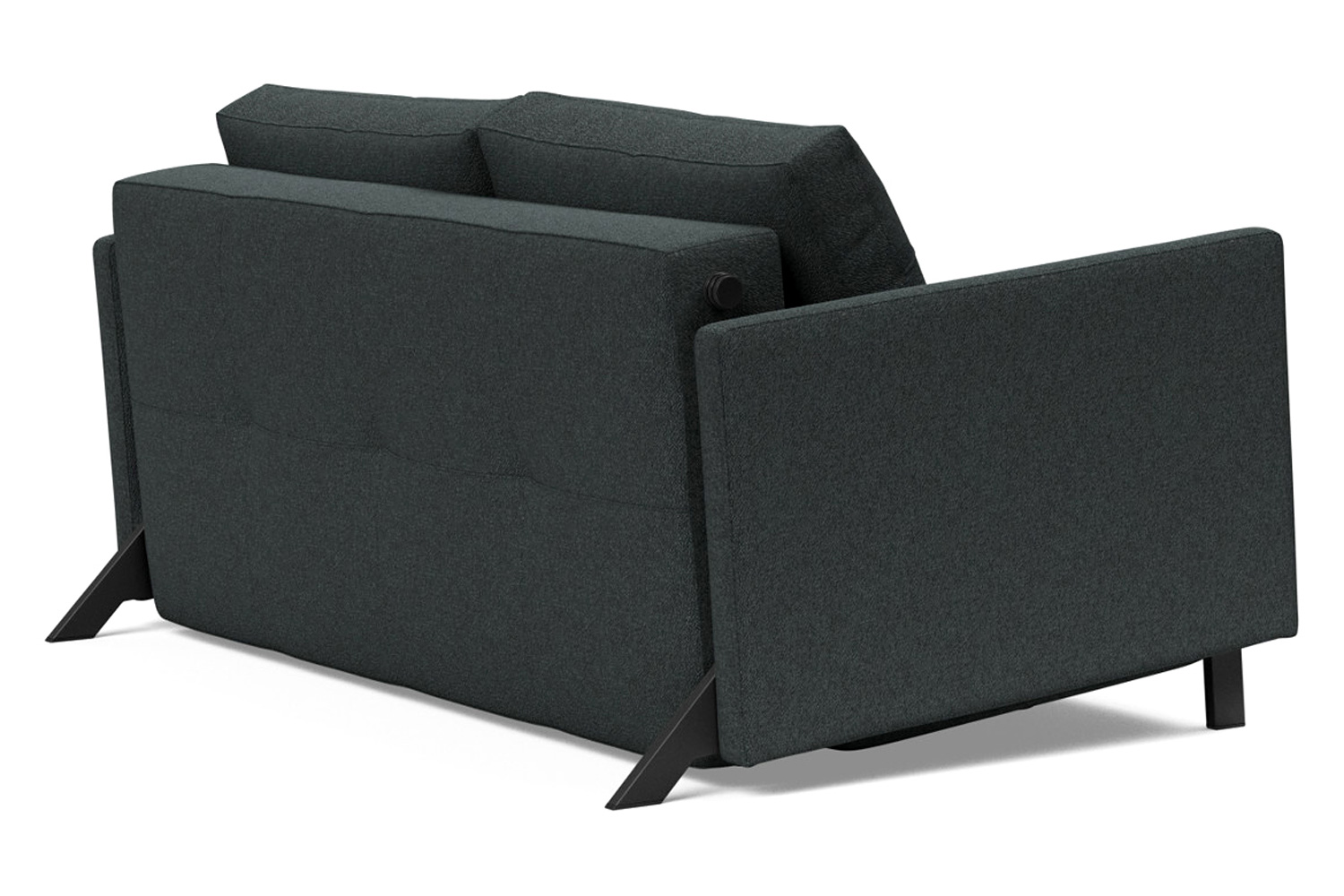 Innovation Living Cubed Full Size Sofa Bed with Arms - 534 Bouclé Black Raven