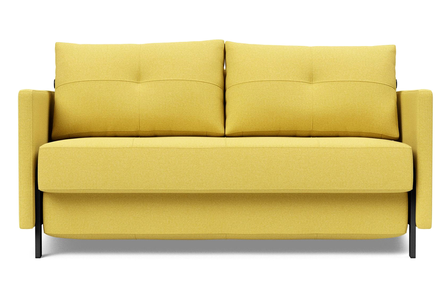 Innovation Living Cubed Full Size Sofa Bed with Arms - 554 Soft Mustard Flower