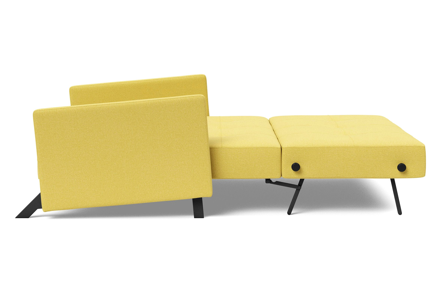 Innovation Living Cubed Full Size Sofa Bed with Arms - 554 Soft Mustard Flower