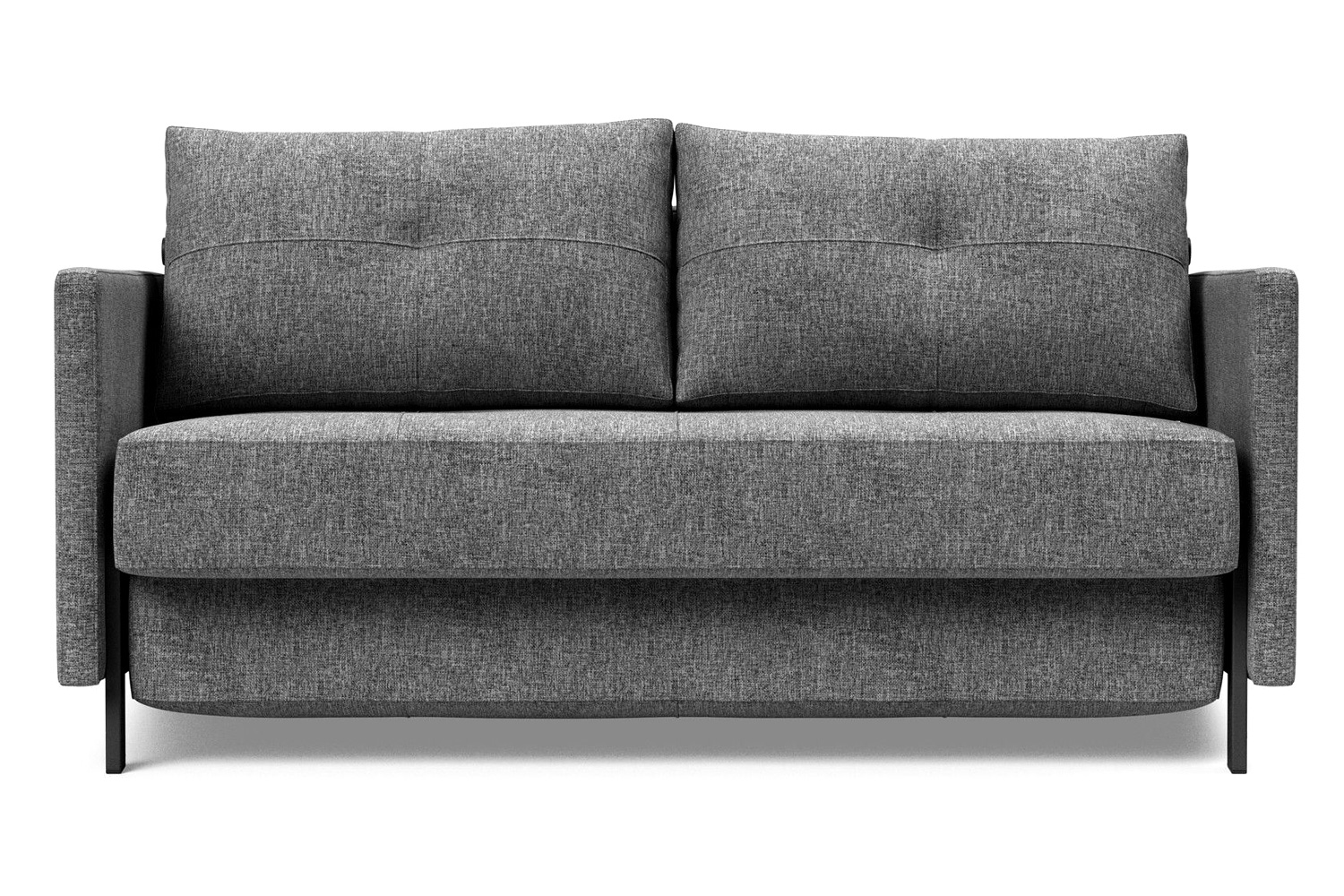 Innovation Living Cubed Full Size Sofa Bed with Arms - 563 Twist Charcoal