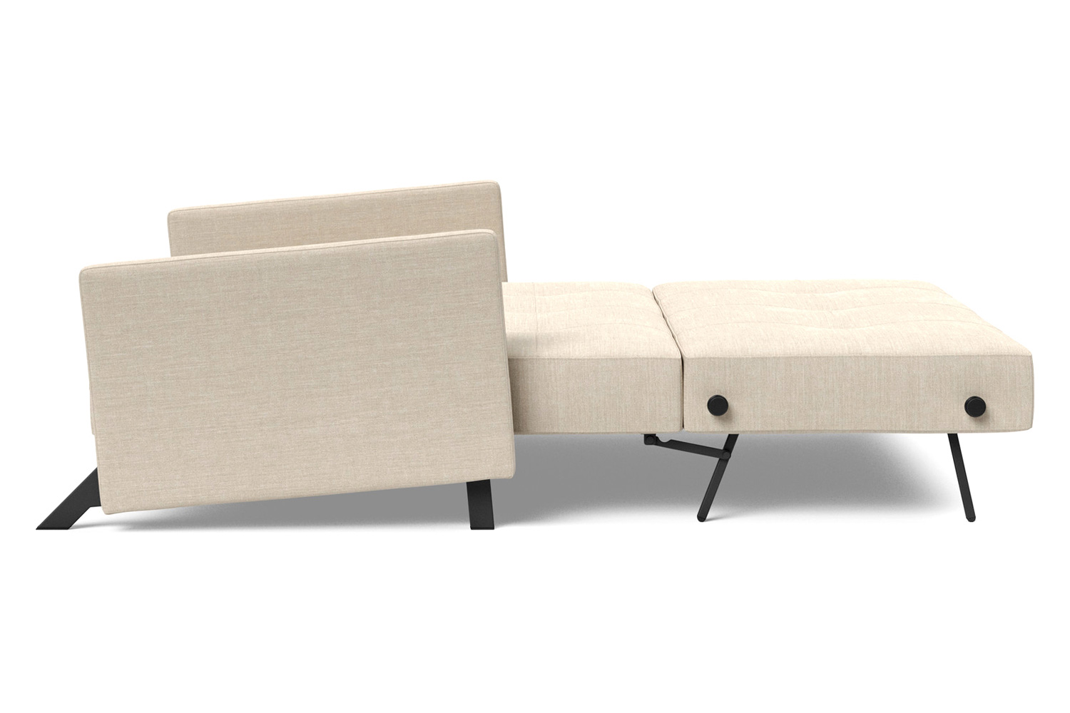 Innovation Living Cubed Full Size Sofa Bed with Arms - 586 Phobos Latte