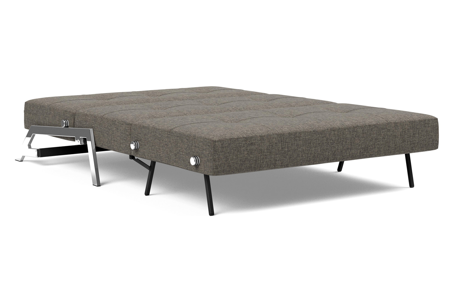 Innovation Living Cubed Full Size Sofa Bed with Chrome legs - 216 Flashtex Dark Gray