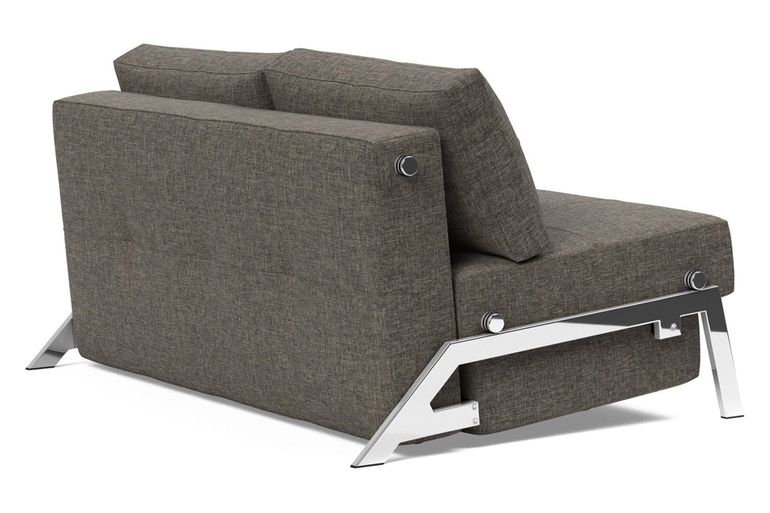 Innovation Living Cubed Full Size Sofa Bed with Chrome legs - 216 Flashtex Dark Gray