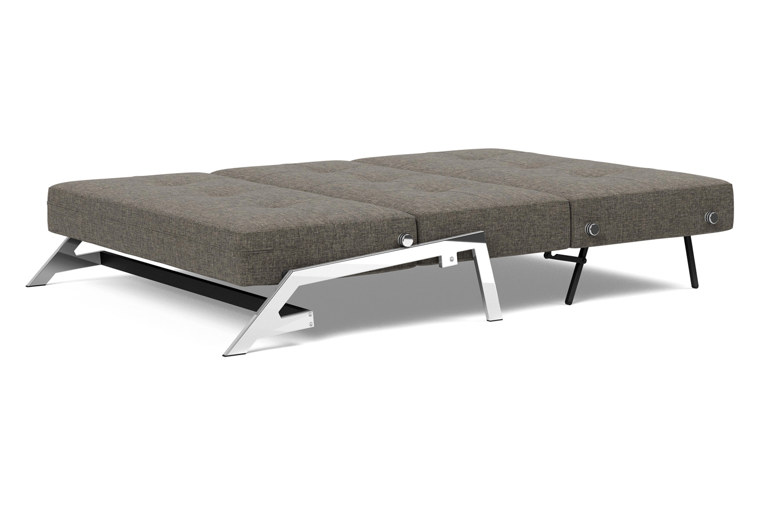 Innovation Living Cubed Full Size Sofa Bed with Chrome legs - 216 Flashtex Dark Gray