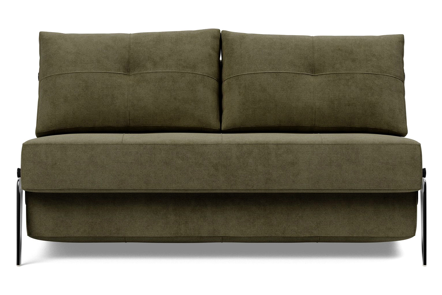 Innovation Living Cubed Full Size Sofa Bed with Alu Legs - 316 Cordufine Pine Green