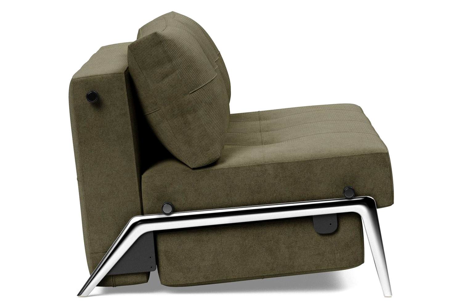 Innovation Living Cubed Full Size Sofa Bed with Alu Legs - 316 Cordufine Pine Green