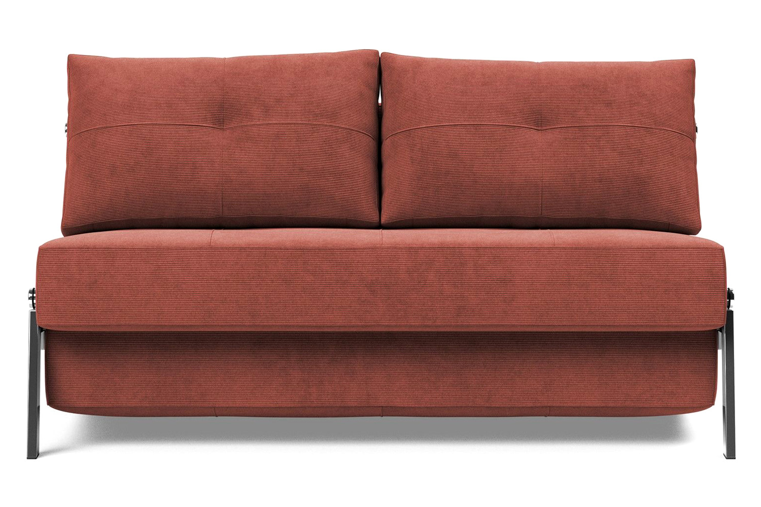 Innovation Living Cubed Full Size Sofa Bed with Chrome legs - 317 Cordufine Rust