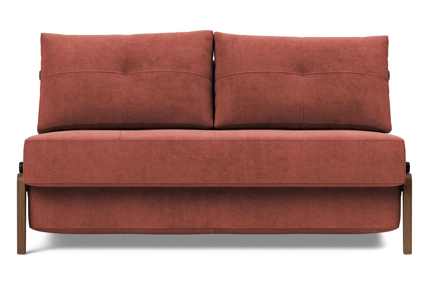Innovation Living Cubed Full Size Sofa Bed with Dark Wood Legs - 317 Cordufine Rust