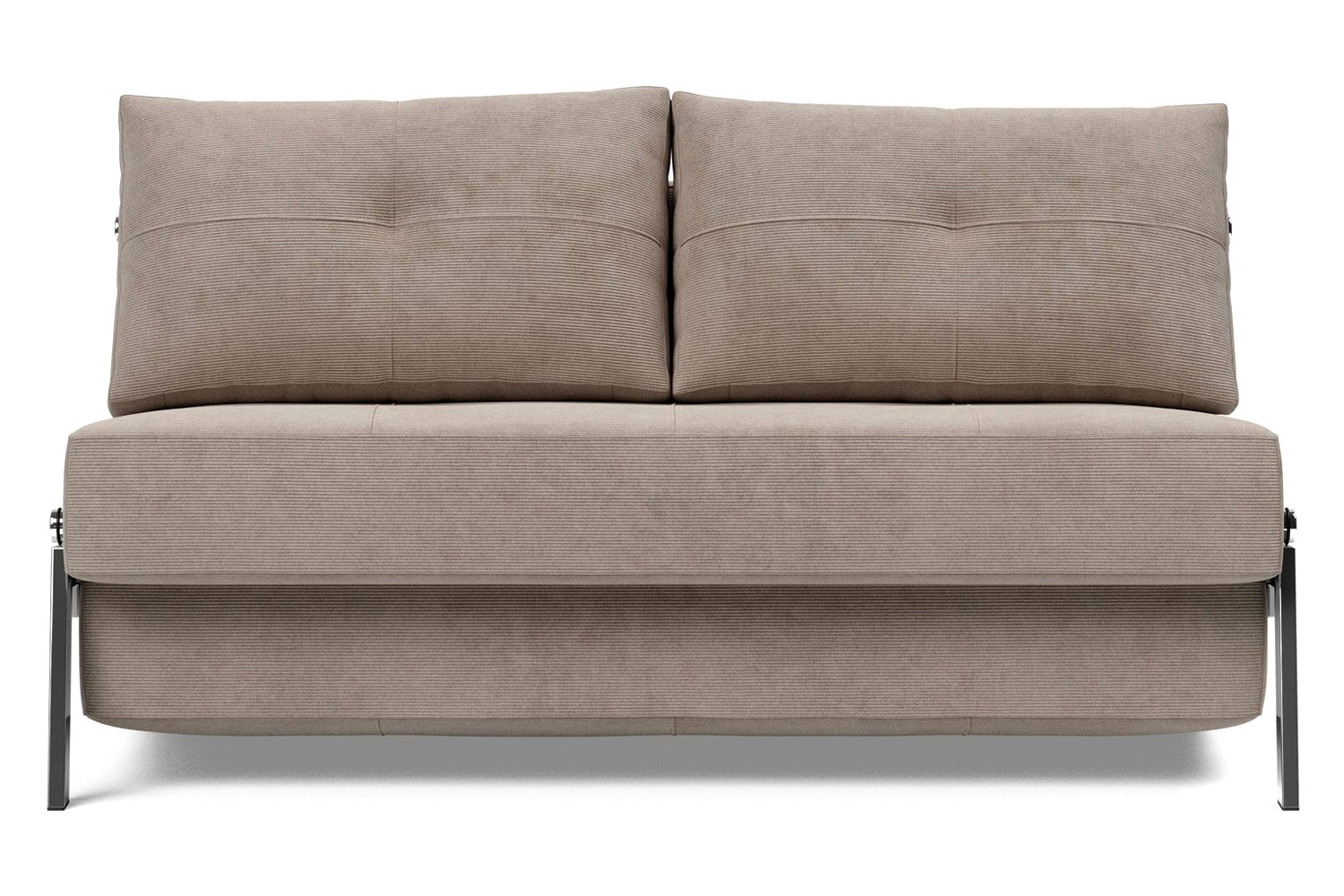Innovation Living Cubed Full Size Sofa Bed with Chrome legs - 318 Cordufine Beige