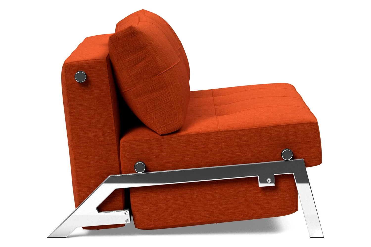 Innovation Living Cubed Full Size Sofa Bed with Chrome legs - 506 Elegance Paprika