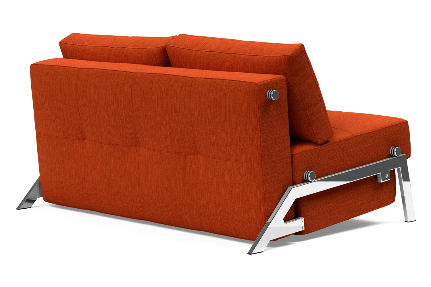 Innovation Living Cubed Full Size Sofa Bed with Chrome legs - 506 Elegance Paprika