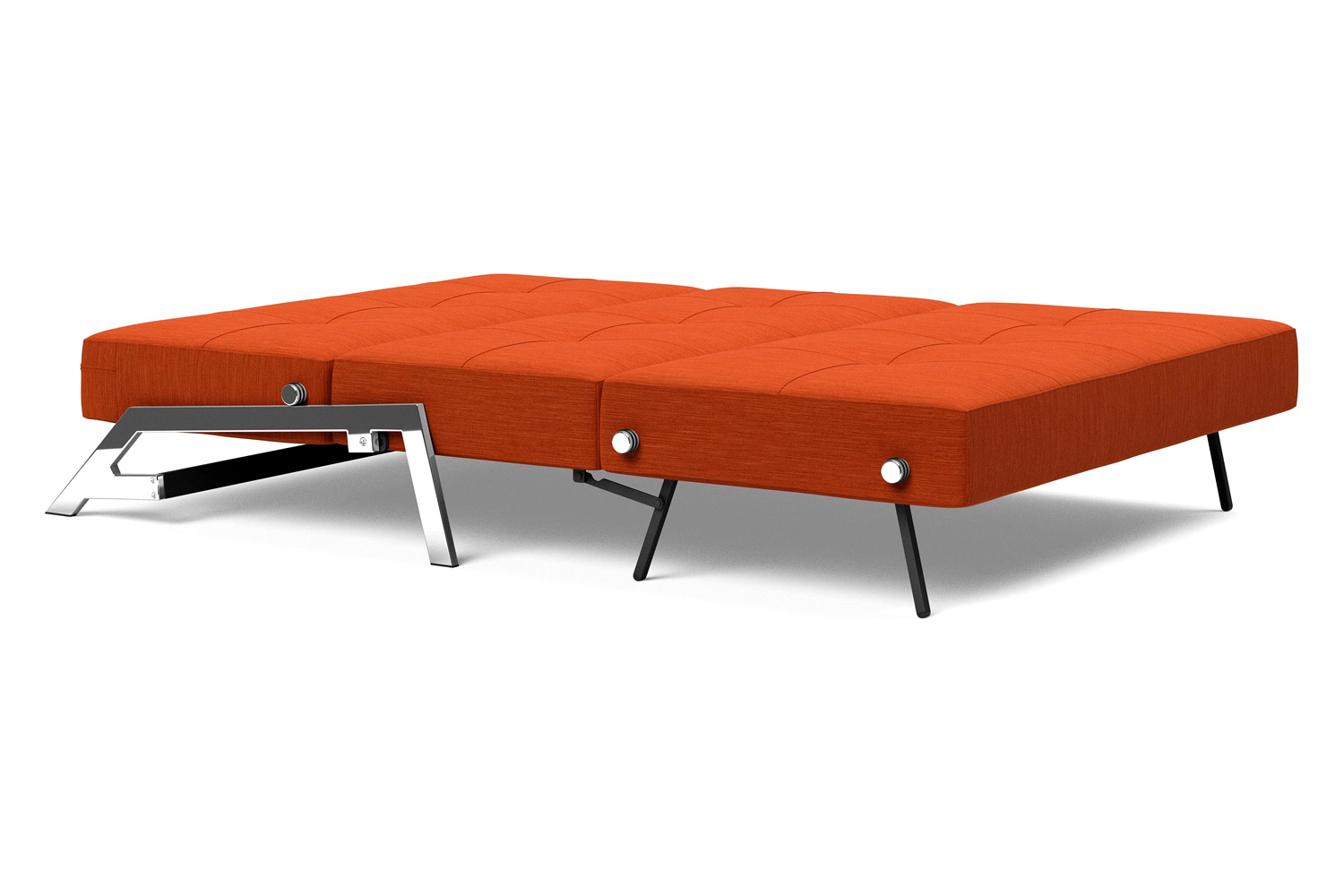 Innovation Living Cubed Full Size Sofa Bed with Chrome legs - 506 Elegance Paprika