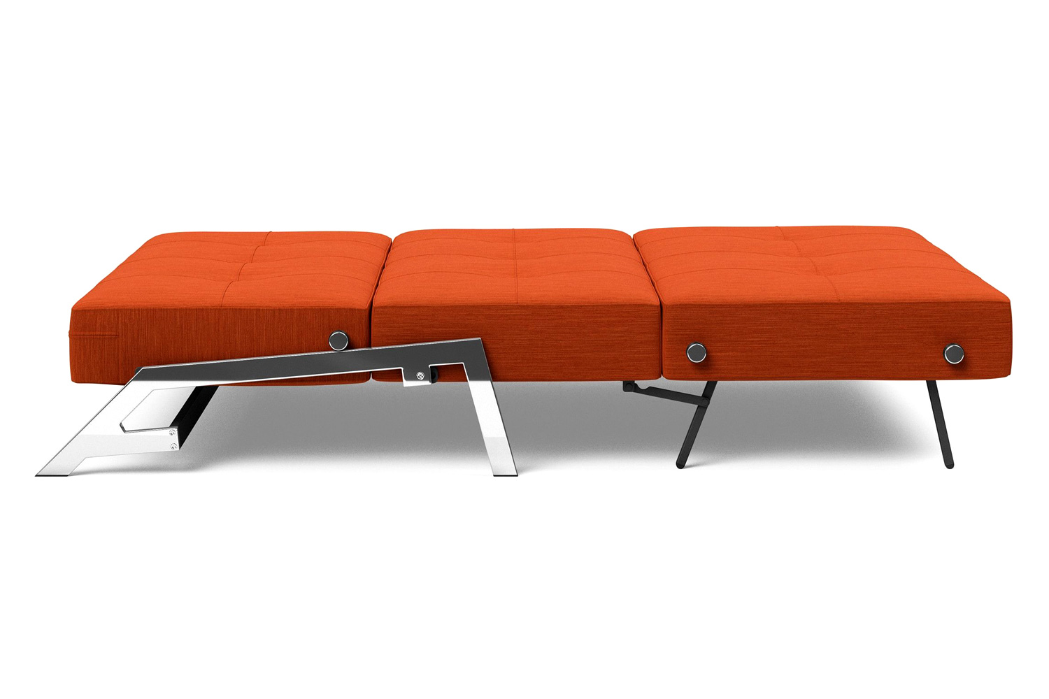 Innovation Living Cubed Full Size Sofa Bed with Chrome legs - 506 Elegance Paprika