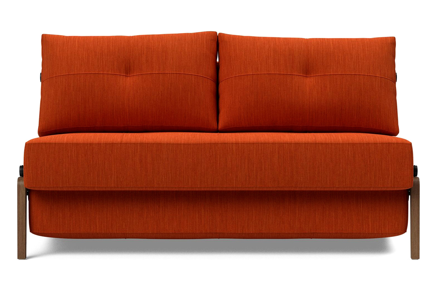 Innovation Living Cubed Full Size Sofa Bed with Dark Wood Legs - 506 Elegance Paprika