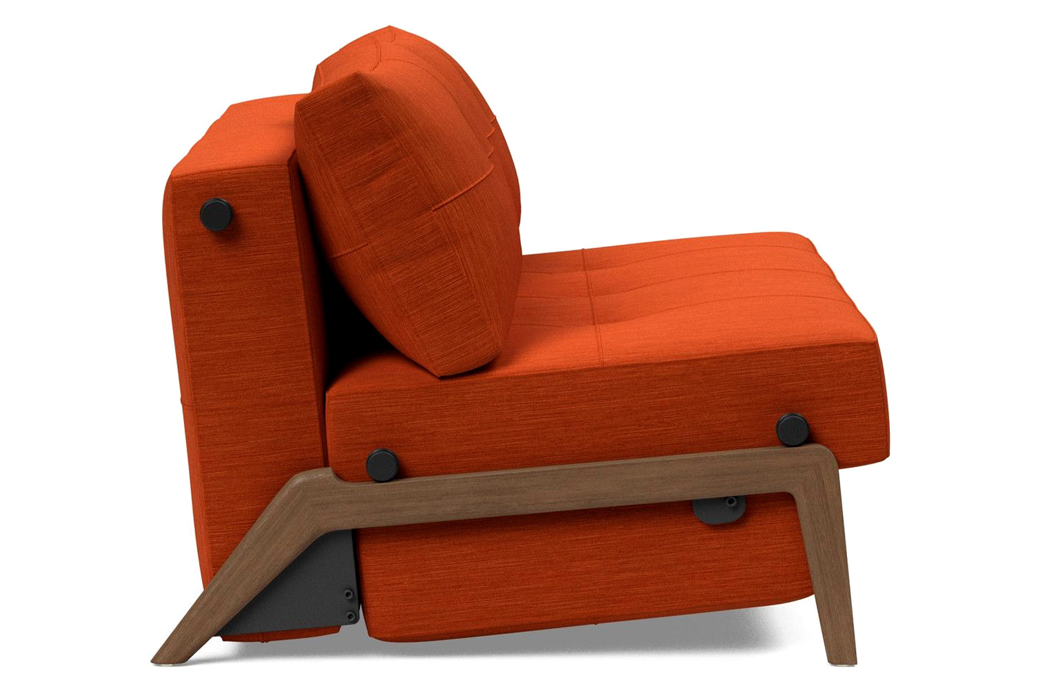 Innovation Living Cubed Full Size Sofa Bed with Dark Wood Legs - 506 Elegance Paprika