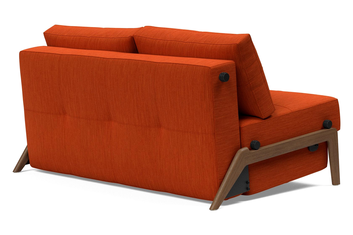 Innovation Living Cubed Full Size Sofa Bed with Dark Wood Legs - 506 Elegance Paprika