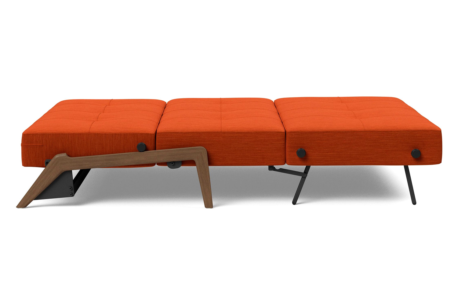 Innovation Living Cubed Full Size Sofa Bed with Dark Wood Legs - 506 Elegance Paprika