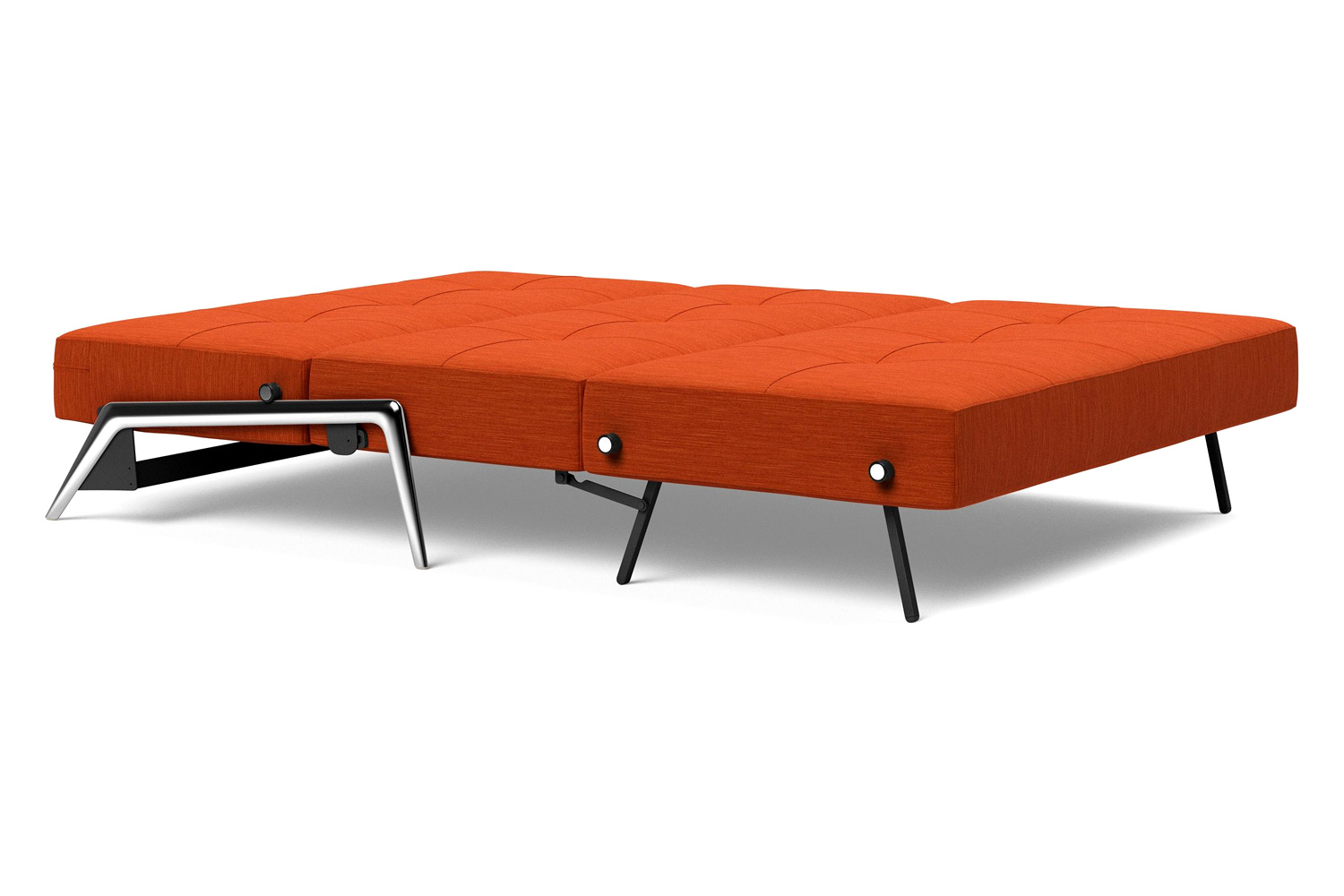 Innovation Living Cubed Full Size Sofa Bed with Alu Legs - 506 Elegance Paprika