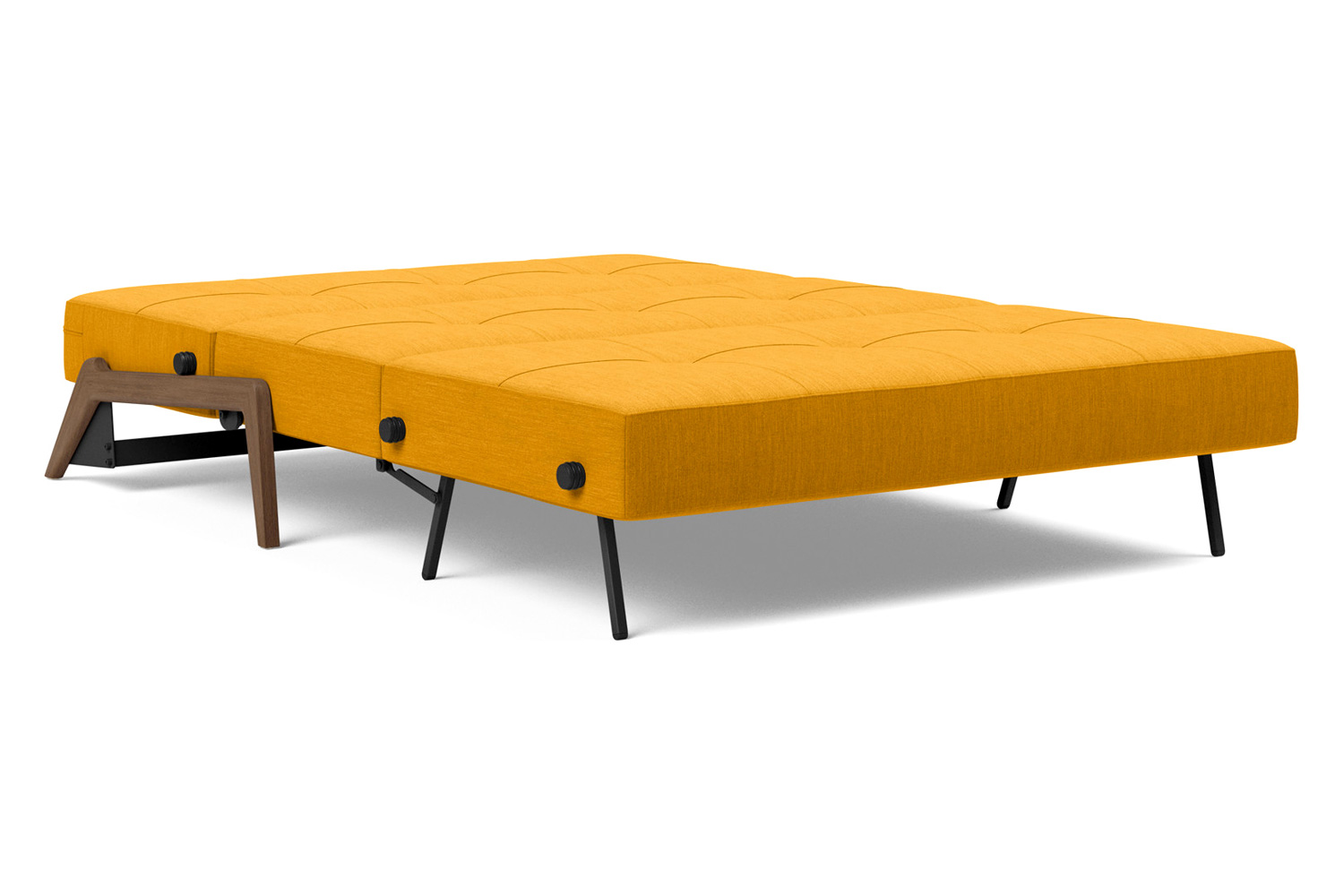 Innovation Living Cubed Full Size Sofa Bed with Dark Wood Legs - 507 Elegance Burned Curry