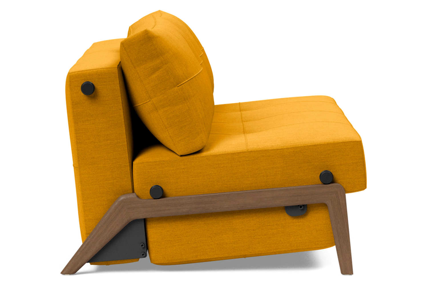 Innovation Living Cubed Full Size Sofa Bed with Dark Wood Legs - 507 Elegance Burned Curry