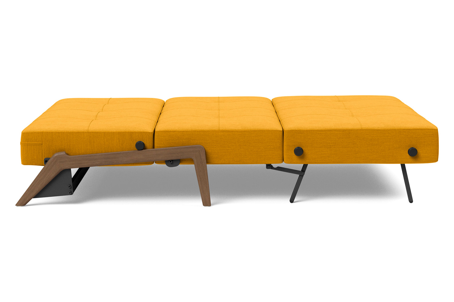 Innovation Living Cubed Full Size Sofa Bed with Dark Wood Legs - 507 Elegance Burned Curry