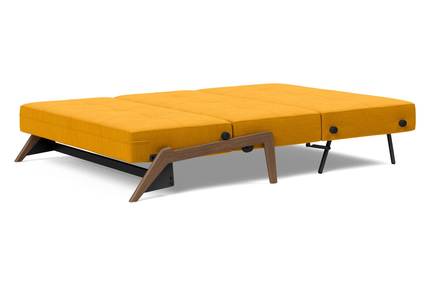 Innovation Living Cubed Full Size Sofa Bed with Dark Wood Legs - 507 Elegance Burned Curry
