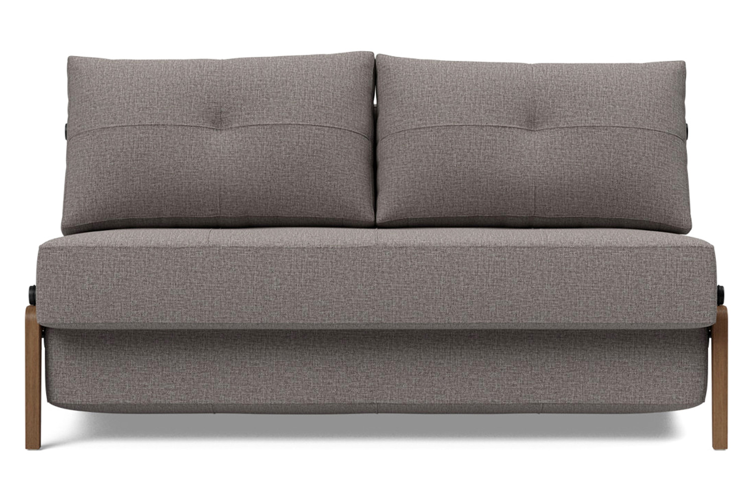 Innovation Living Cubed Full Size Sofa Bed with Dark Wood Legs - 521 Mixed Dance Gray
